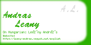 andras leany business card